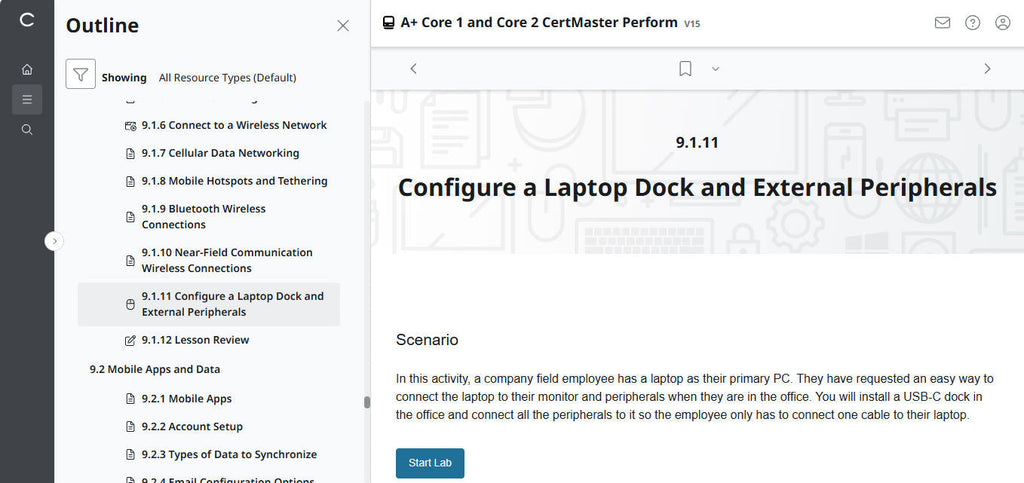 CompTIA A+ Core 1 & 2 CertMaster Perform  (V15)