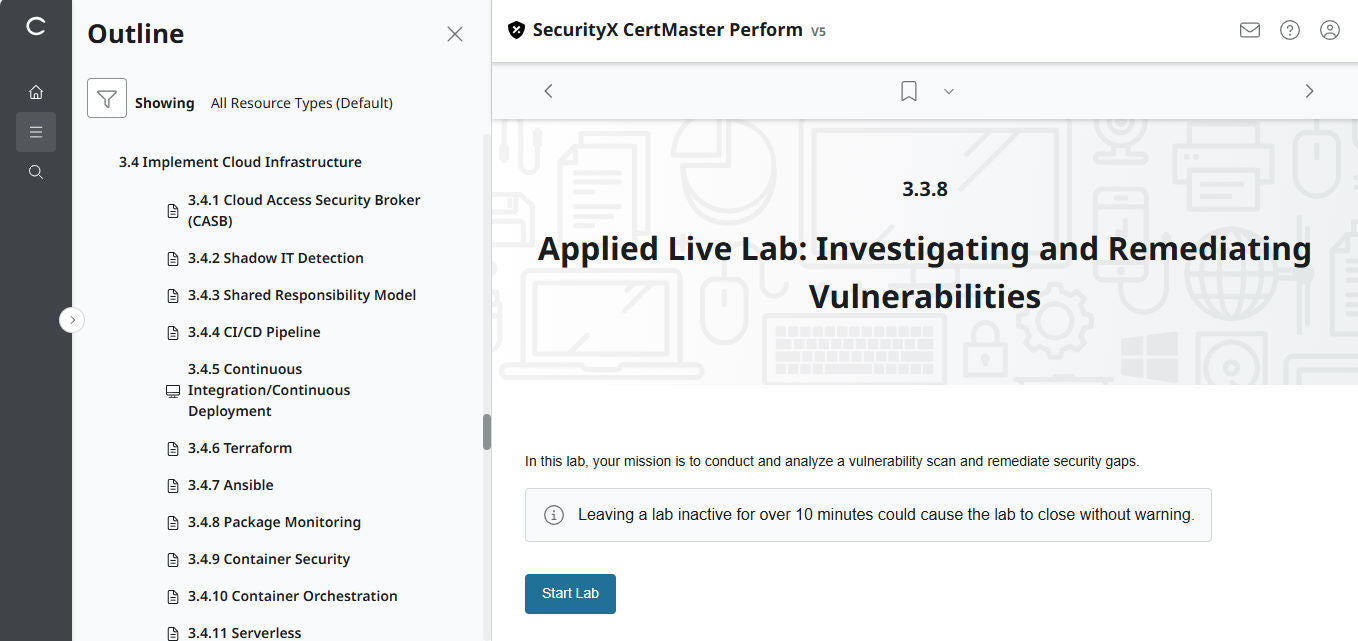 CompTIA CertMaster Perform – SecurityX CASP+ CAS-005 Individual License